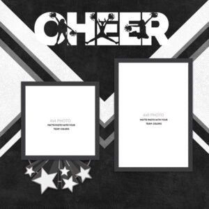 SCRAPBOOK CUSTOMS 12X12 CHEER QUICK PAGES LEFT