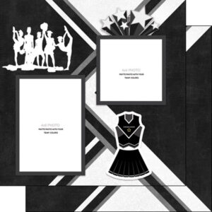SCRAPBOOK CUSTOMS 12X12 CHEER QUICK PAGES RIGHT
