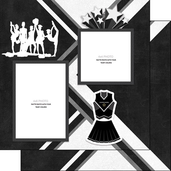 SCRAPBOOK CUSTOMS 12X12 CHEER QUICK PAGES RIGHT