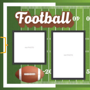 SCRAPBOOK CUSTOMS 12X12 FOOTBALL QUICK PAGES LEFT