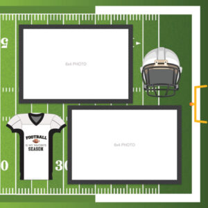SCRAPBOOK CUSTOMS 12X12 FOOTBALL QUICK PAGES RIGHT
