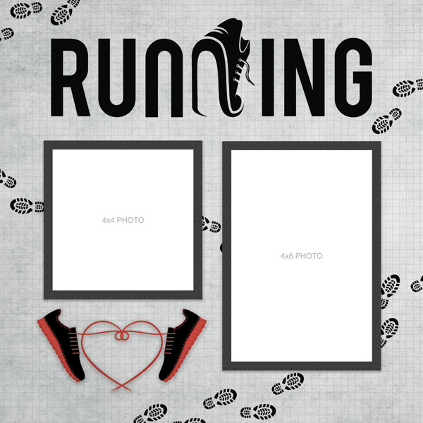 SCRAPBOOK CUSTOMS 12X12 RUNNING QUICK PAGES LEFT