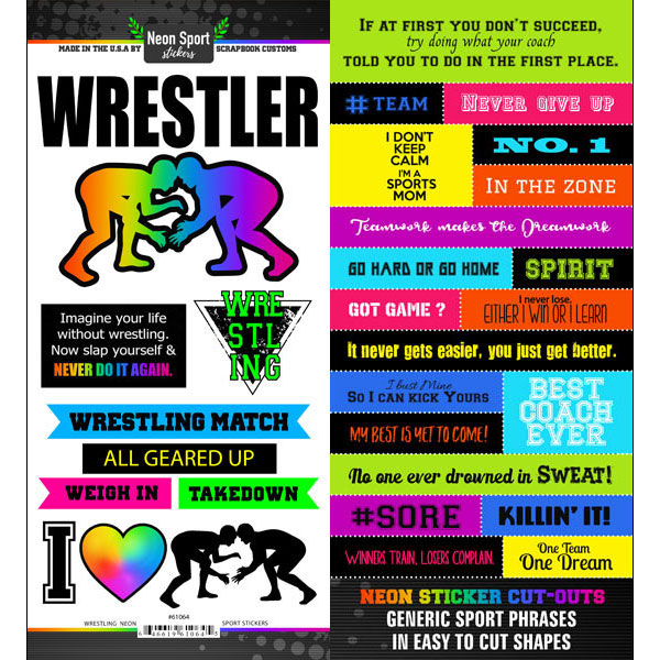 SCRAPBOOK CUSTOMS WRESTLER NEON