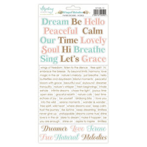 Mintay 6 X 12 Sticker Words Winged Melodies