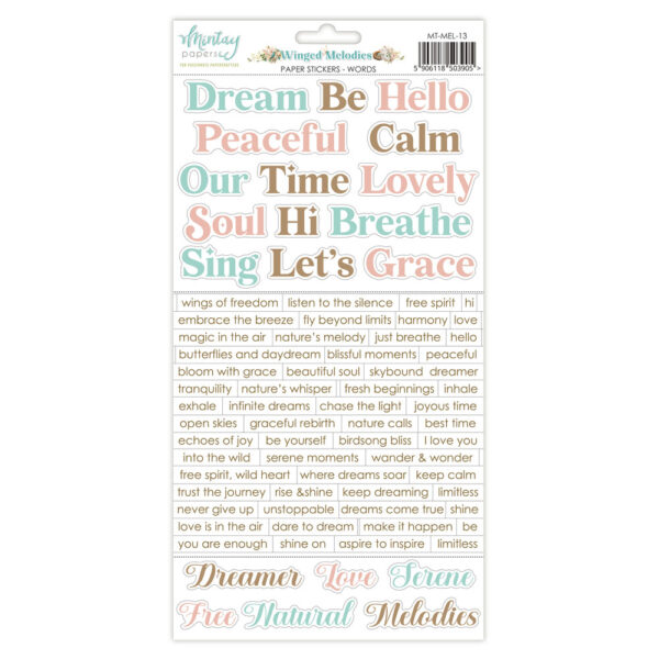Mintay 6 X 12 Sticker Words Winged Melodies Mintay 6 X 12 Sticker Words Winged Melodies