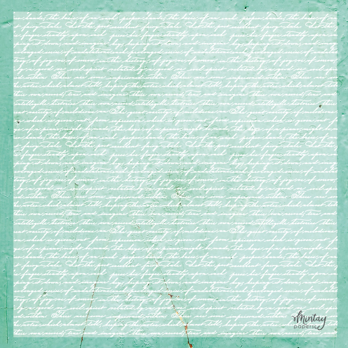 Mintay 12 X 12 Decorative Vellum Handwritting
