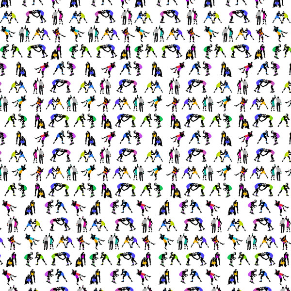 SCRAPBOOK CUSTOMS WRESTLING NEON 3