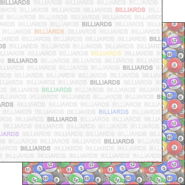 SCRAPBOOK CUST 12X12 BILLIARDS ADDICT 1