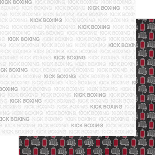 SCRAPBOOK CUST 12X12 KICK BOXING ADDICT 1
