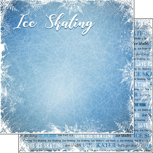 SCRAPBOOK CUST 12X12 ICE SKATING WINTER ADV