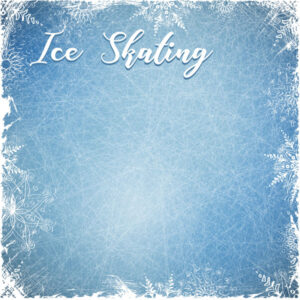 SCRAPBOOK CUST 12X12 ICE SKATING WINTER ADV