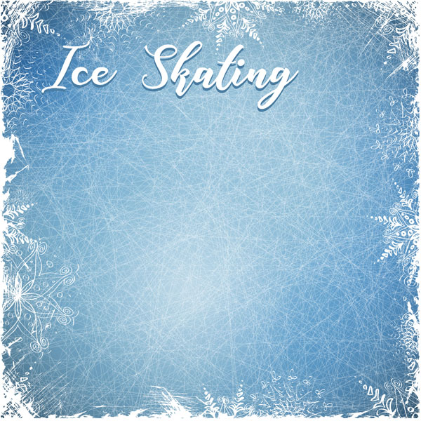 SCRAPBOOK CUST 12X12 ICE SKATING WINTER ADV