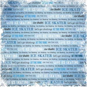 SCRAPBOOK CUST 12X12 ICE SKATING WINTER ADV