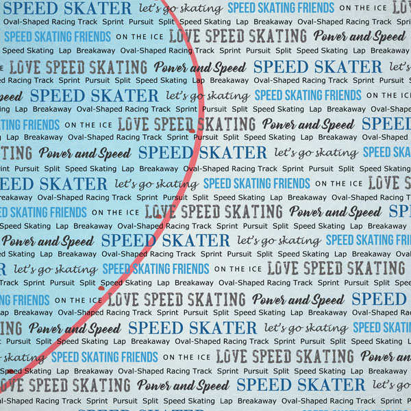 SCRAPBOOK CUST 12X12 SPEED SKATING WINTER ADVENTURE