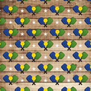 SCRAPBOOK CUSTOMS 12X12 PICKLEBALL ON WOOD