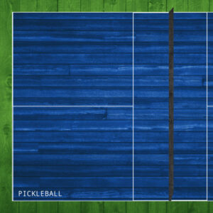 SCRAPBOOK CUSTOMS 12X12 PICKLEBALL WHITE ON WOOD
