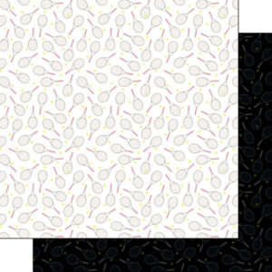 SCRAPBOOK CUSTOMS 12X12 TENNIS SIMPLE FADED DOUBLE