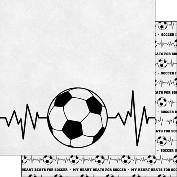 SCRAPBOOK CUSTOMS 12X12 SOCCER NEON 6