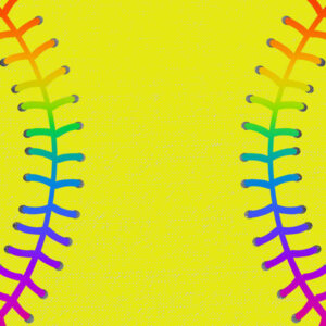 SCRAPBOOK CUSTOMS 12X12 SOFTBALL NEON 1