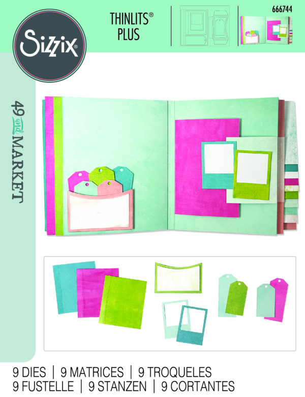 Sizzix Thinlits 9PK Die Set Journal Essential Pages By 49 and Market Sizzix Thinlits 9PK Die Set Journal Essential Pages By 49 and Market