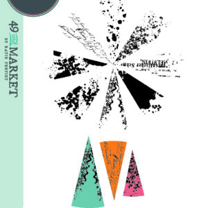 Sizzix A5 Clear Stamps 8PK w/6PK Framelits Build-a-burst Artsy Lace Mix By 49 and Market