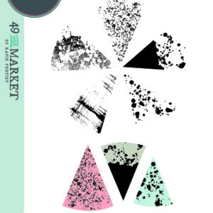 Sizzix A5 Clear Stamps 5PK w/6PK Framelits Build-a-burst | Painterly By 49 and Market