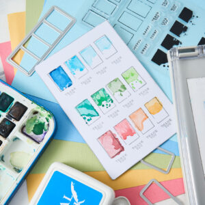 Sizzix Clear Stamps Set 10PK w/3PK Framelits Painted Palettes By 49 and Market