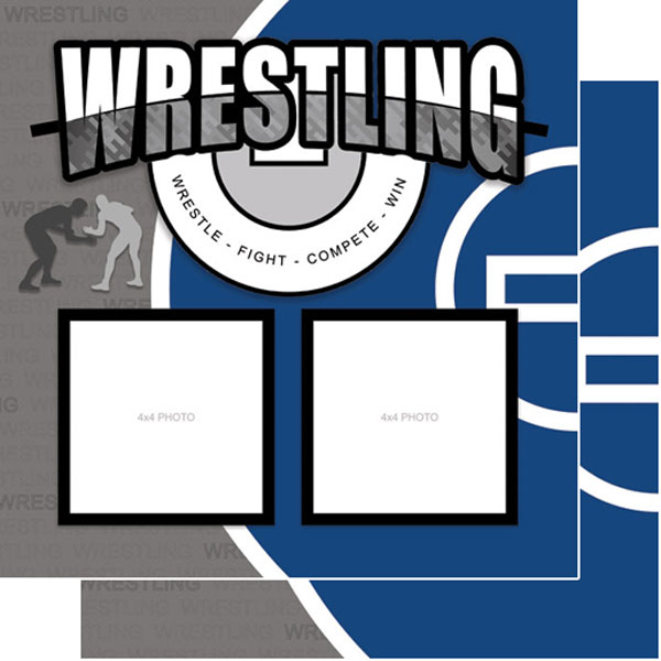 SCRAPBOOK CUSTOMS 12X12 WRESTLING LEFT QUICK PAGES