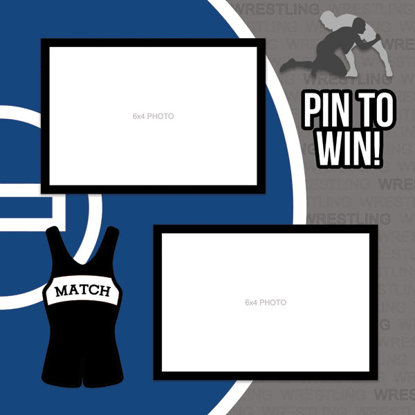 SCRAPBOOK CUSTOMS 12X12 WRESTLING RIGHT QUICK PAGES