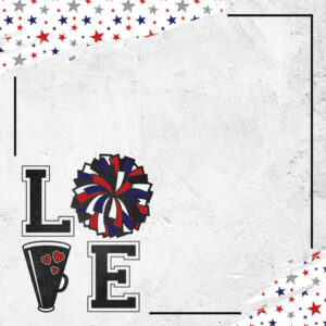 SCRAP CUST 12X12 CHEER LOVE DS