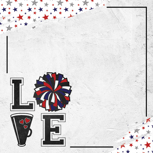 SCRAP CUST 12X12 CHEER LOVE DS