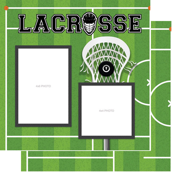 SCRAPBOOK CUSTOMS 12X12 LACROSSE LEFT QUICK PAGES
