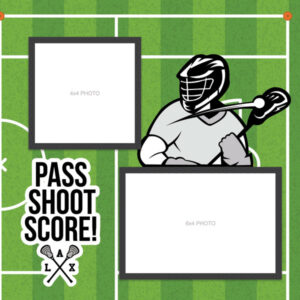 SCRAPBOOK CUSTOMS 12X12 LACROSSE RIGHT QUICK PAGES