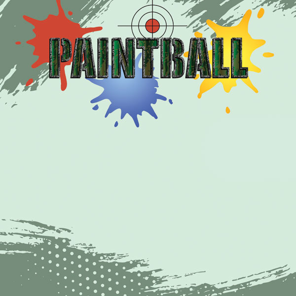 SCRAPBOOK CUSTOMS 12X12 PAINTBALL LEFT DS