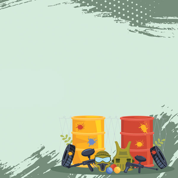 SCRAPBOOK CUSTOMS 12X12 PAINTBALL RIGHT DS