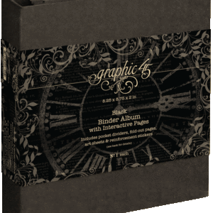 Graphic 45 Binder Album With Interactive Pages - Black