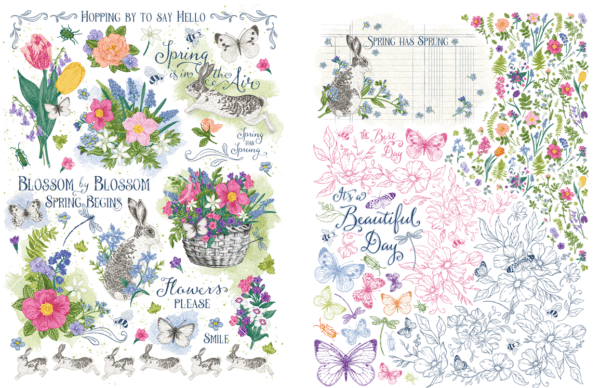 Graphic 45 Spring Is in the Air Rub-on Transfers Graphic 45 Spring Is in the Air Rub-on Transfers