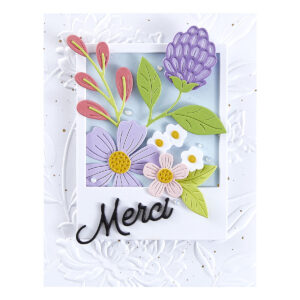 Spellbinders French Everyday Sentiments Etched Dies From the International Sentiments Collection