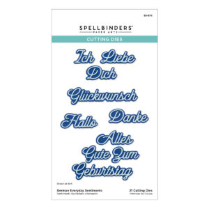 Spellbinders German Everyday Sentiments Etched Dies From the International Sentiments Collection