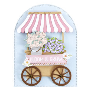 Spellbinders Flower Cart Etched Dies From the Simple Vintage Flower Shoppe Collection With Simple Stories