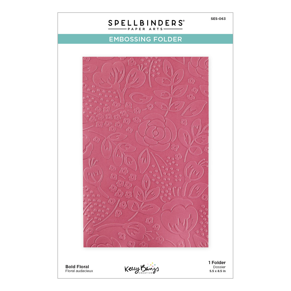 Spellbinders Bold Floral Embossing Folder From the Just Sayin' Collection By Kelly Bangs