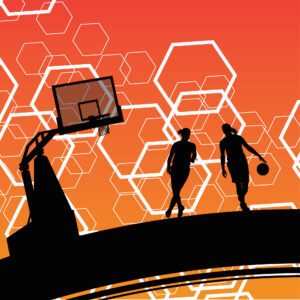 Reminisce Let's Play Womens Bask 12X12 Hoops