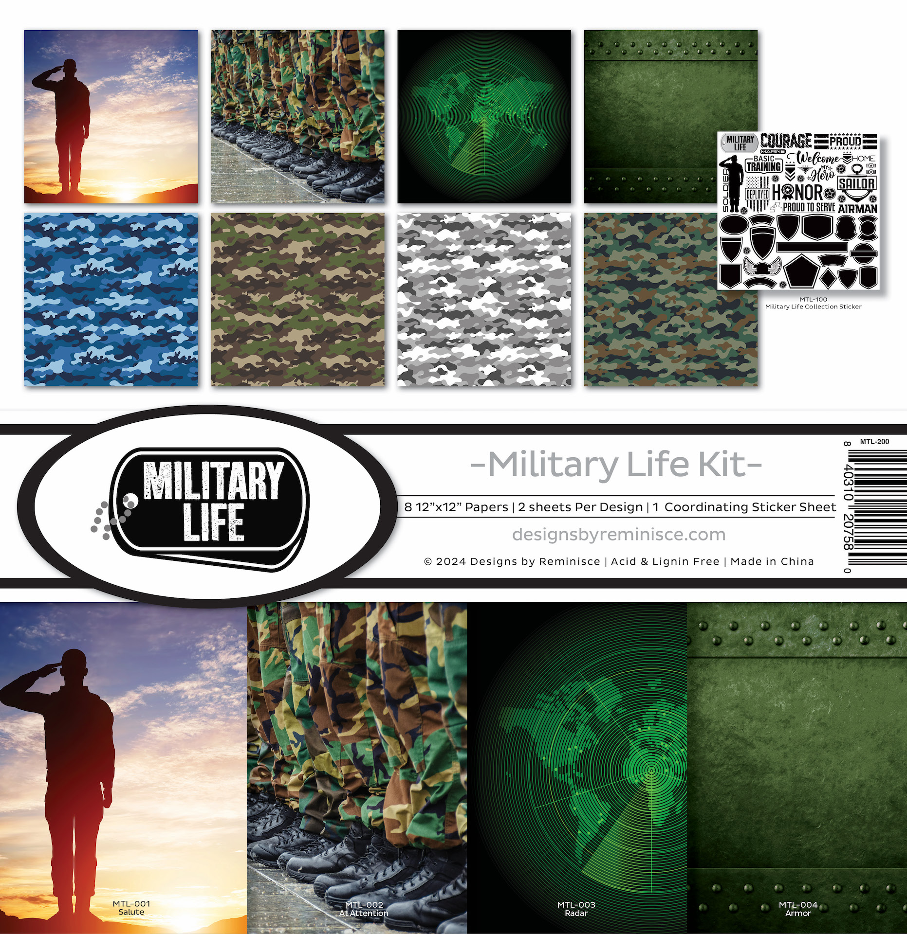 Reminisce Military Life Collection Kit
