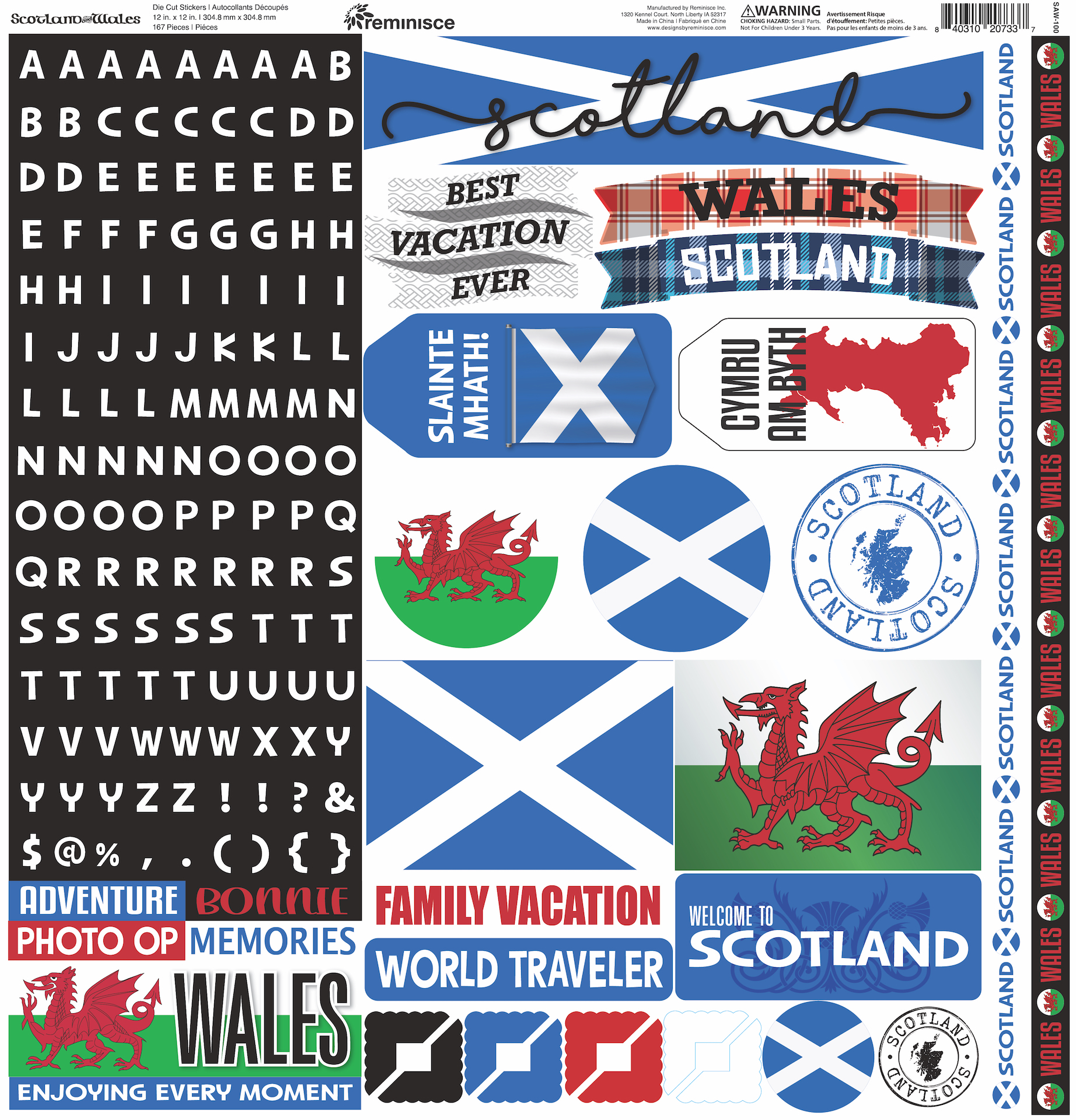 Reminisce Scotland and WALES12X12 Sticker
