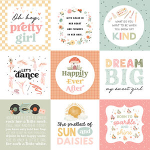 Carta Bella That's My Girl 12X12 4X4 Journaling Cards
