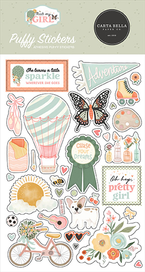 Carta Bella That’s My Girl Puffy Stickers Carta Bella That's My Girl Puffy Stickers
