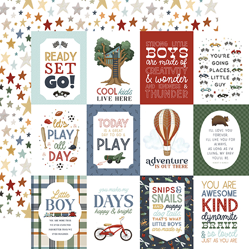 Carta Bella That’s My Boy 12X12 3X4 Journaling Cards Carta Bella That's My Boy 12X12 3X4 Journaling Cards