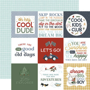 Carta Bella That's My Boy 12X12 4X4 Journaling Cards