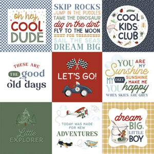 Carta Bella That's My Boy 12X12 4X4 Journaling Cards