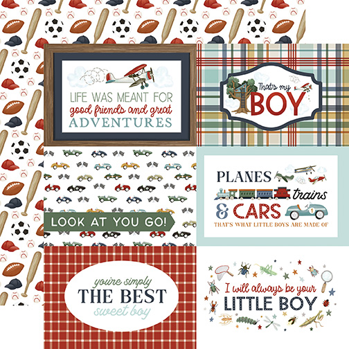 Carta Bella That's My Boy 12X12 6X4 Journaling Cards